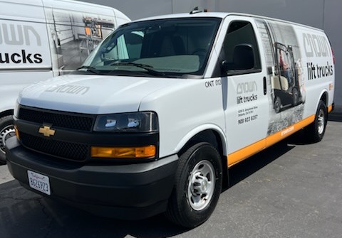 Crown Lift Trucks Chevrolet service van serviced at Key West